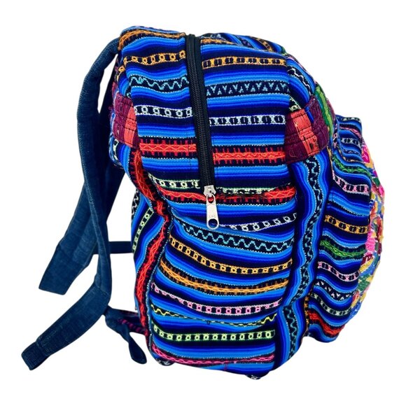 Creaciones "Mini" Casita Unique Made in Guatemala Backpack 100% Cotton Colorful - Picture 3 of 11